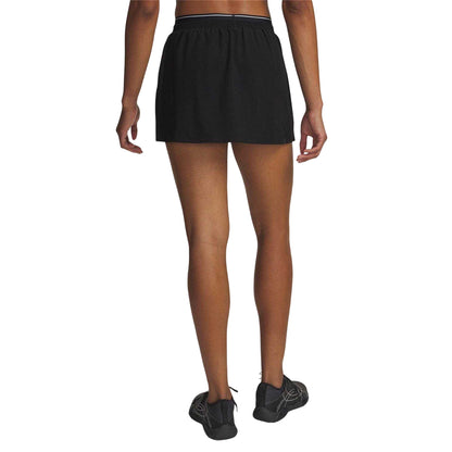 Black-Grey - Back - Under Armour Womens-Ladies Performance Woven Side Pocket Skort