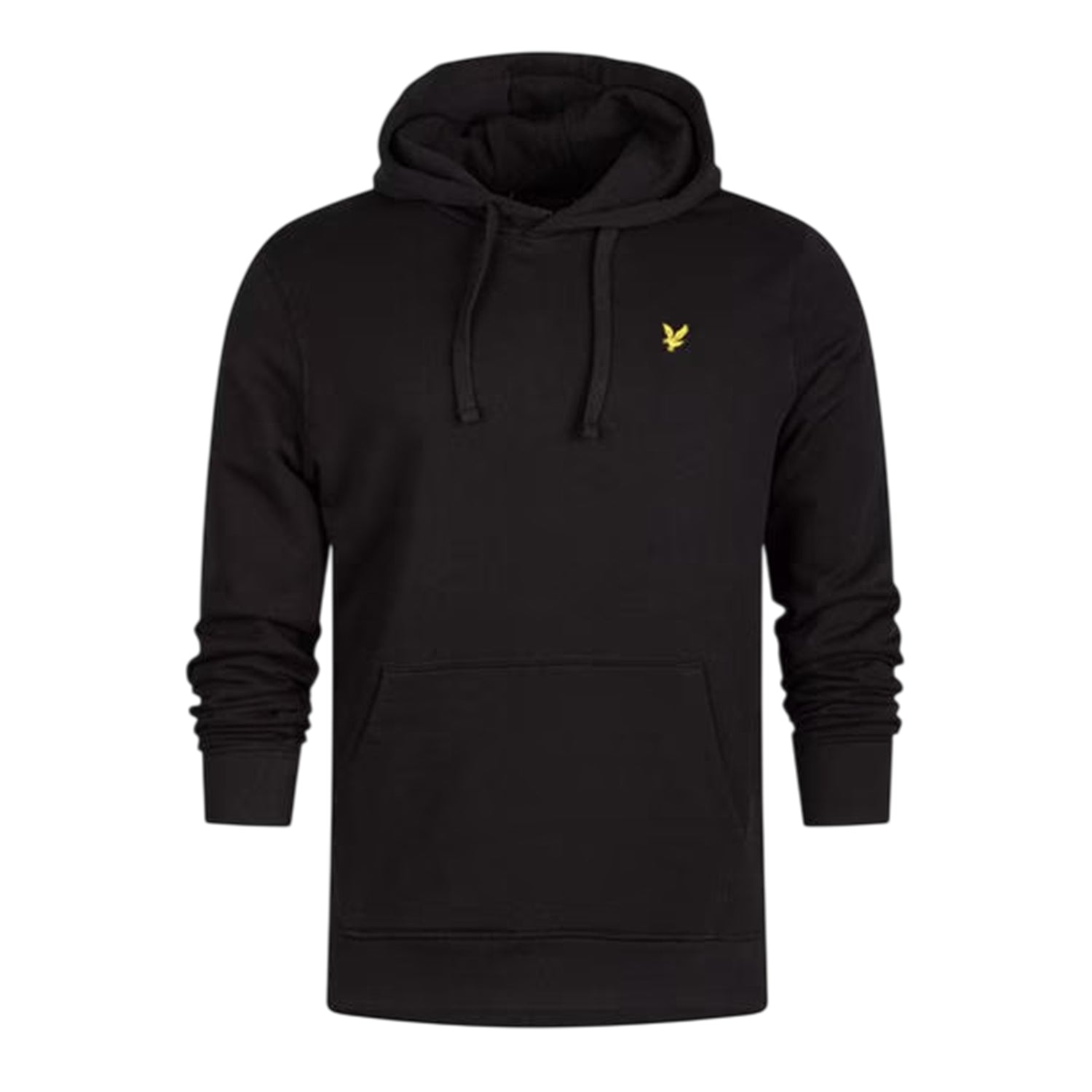 Jet Black - Front - Lyle & Scott Mens Embroidered Logo Hoodie