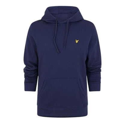 Navy - Front - Lyle & Scott Mens Embroidered Logo Hoodie