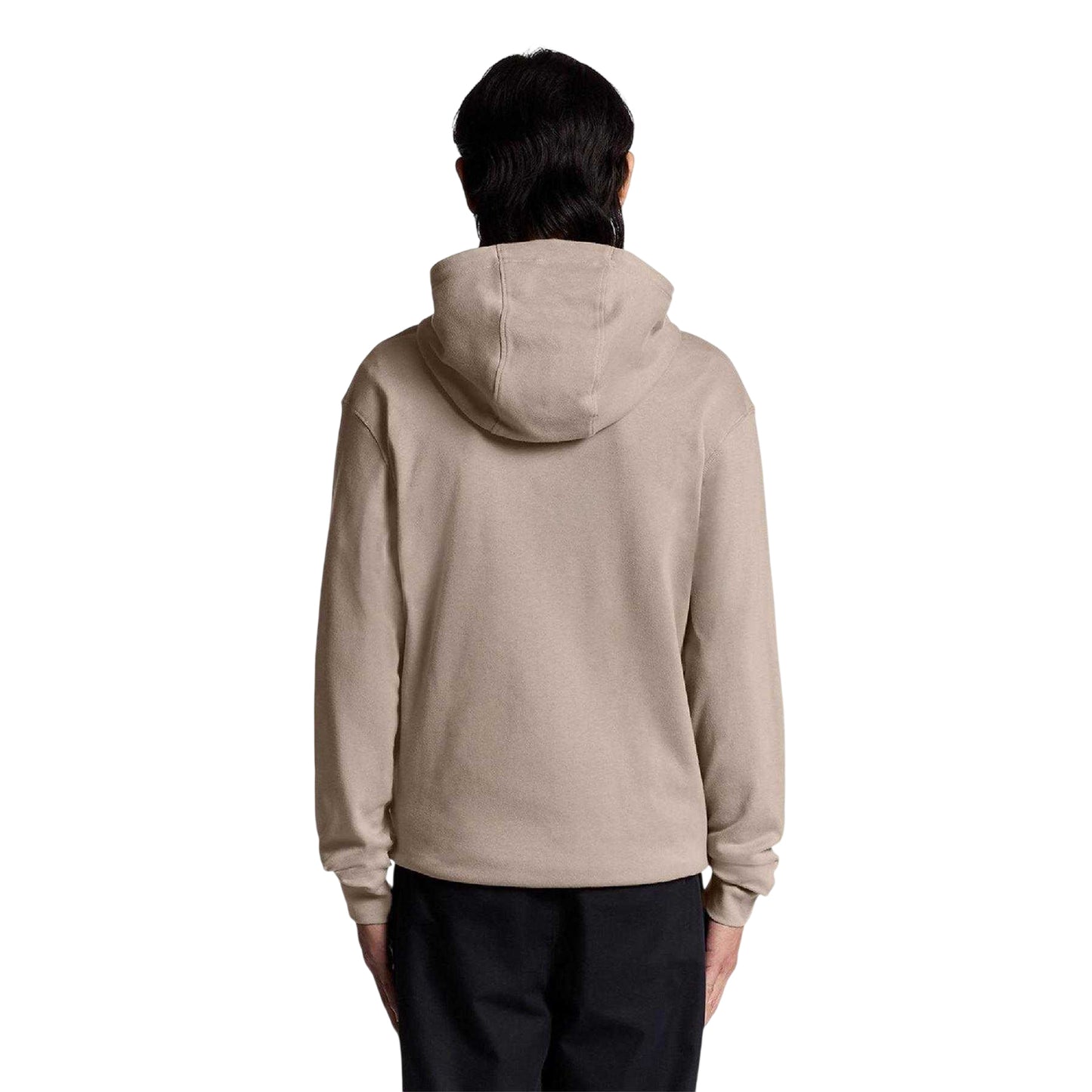 Brown - Back - Lyle & Scott Mens Cotton Blend Heavyweight Regular Pullover Hoodie
