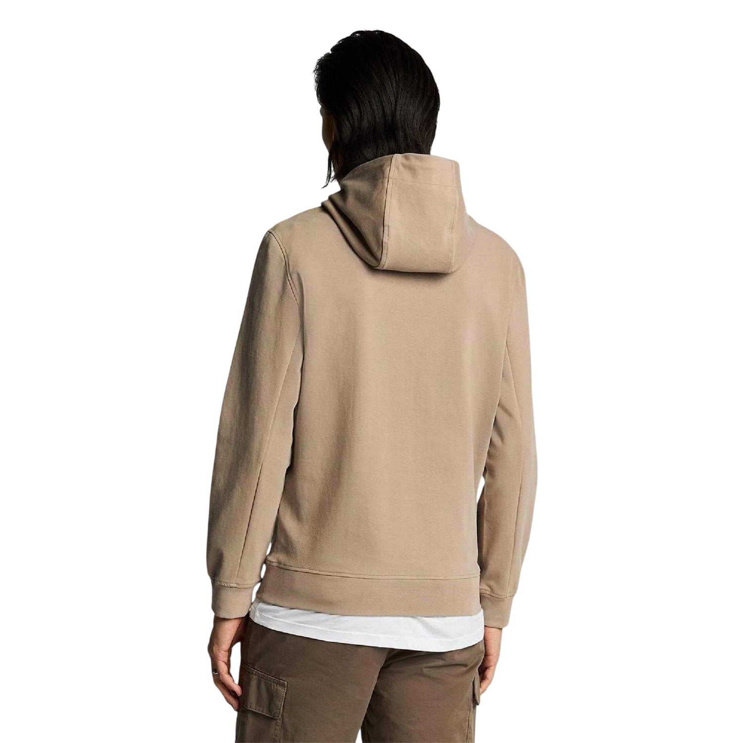 Brown - Back - Lyle & Scott Mens Hybrid Hoodie