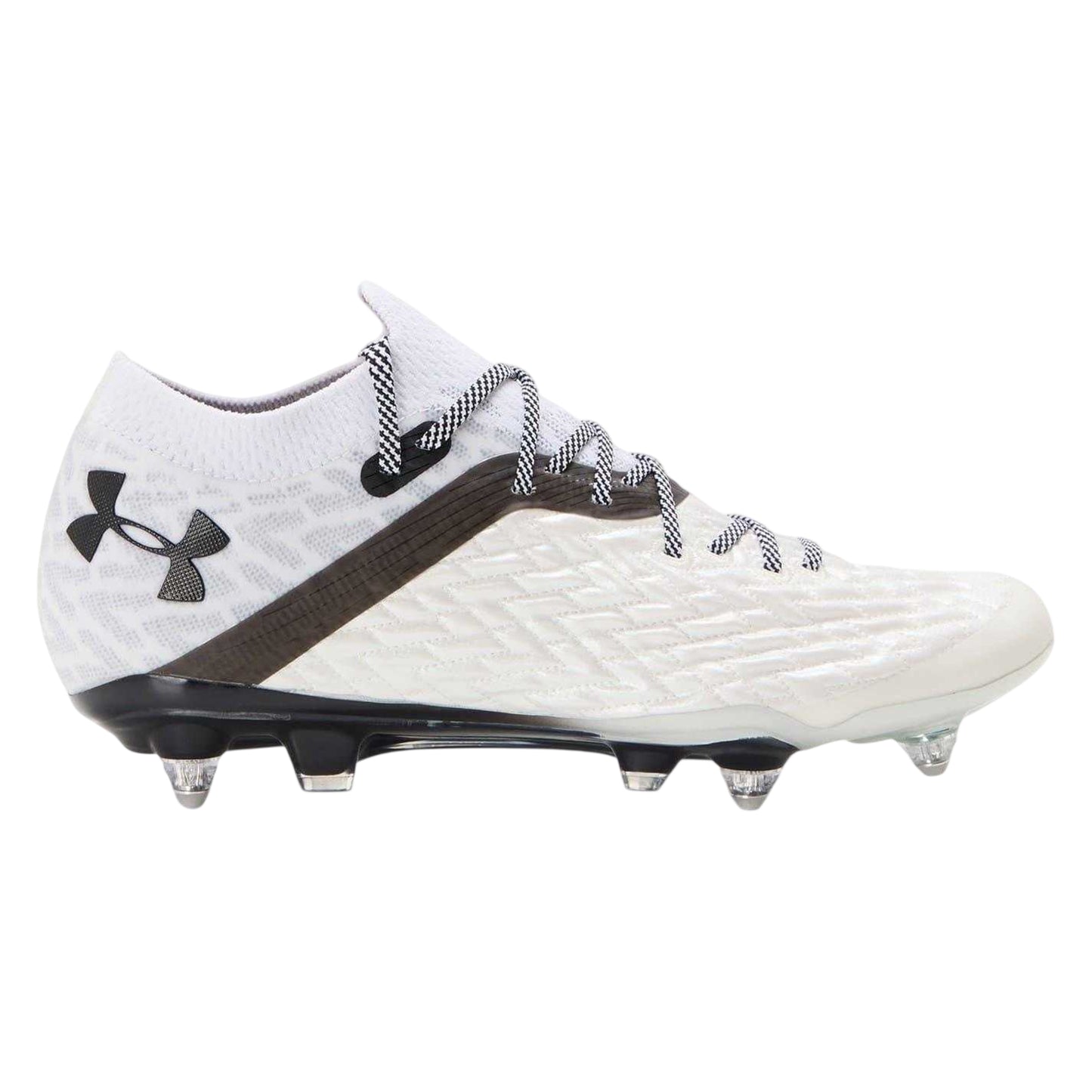 White-Black - Front - Under Armour Mens Clone Magnetico Pro Artificial Ground Football Boots