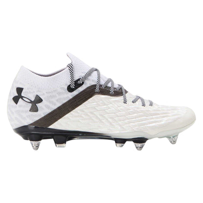White-Black - Front - Under Armour Mens Clone Magnetico Pro Artificial Ground Football Boots