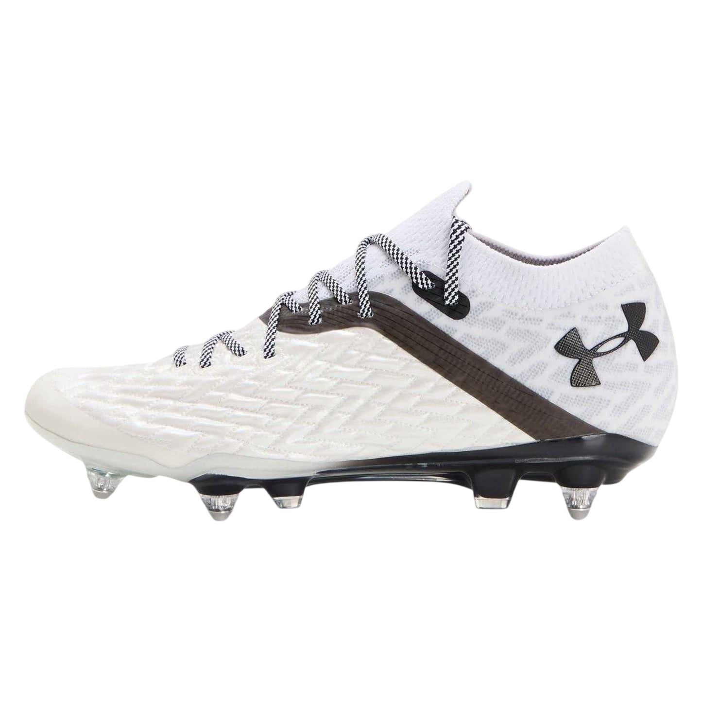 White-Black - Back - Under Armour Mens Clone Magnetico Pro Artificial Ground Football Boots
