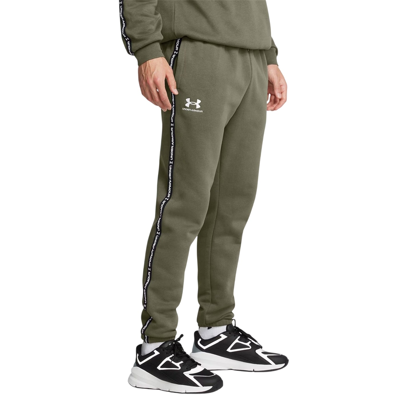 Marine OD Green - Side - Under Armour Mens Icon Fleece Tapered Joggers