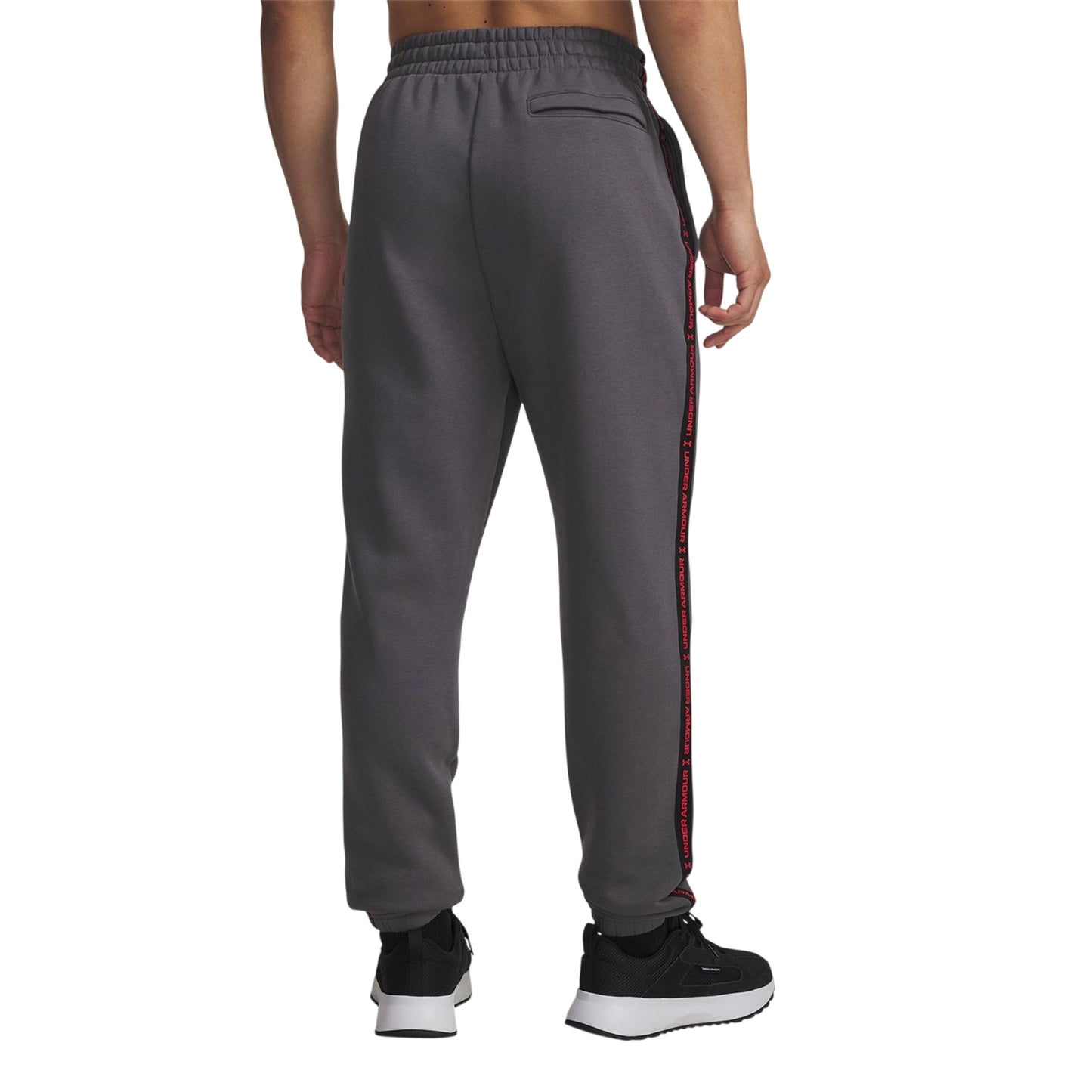 Castle Rock-Red - Back - Under Armour Mens Icon Fleece Tapered Joggers