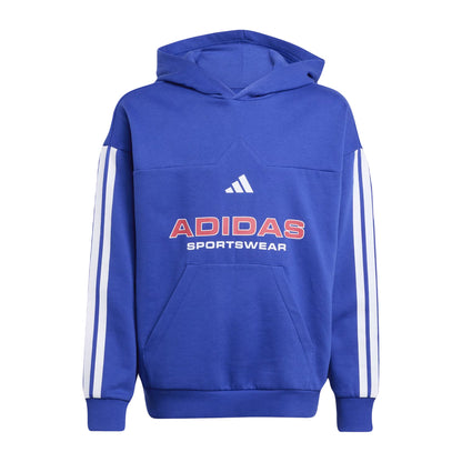 Blue - Front - Adidas Childrens-Kids House Of Tiro Fleece Hoodie