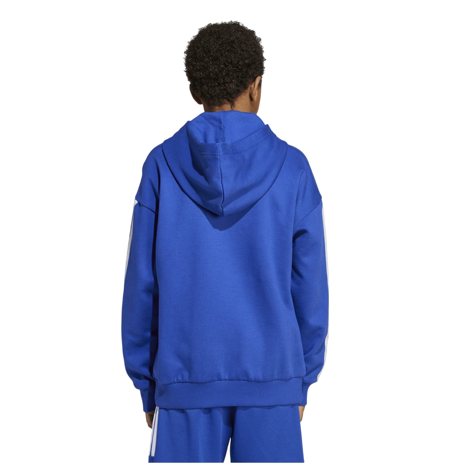 Blue - Back - Adidas Childrens-Kids House Of Tiro Fleece Hoodie