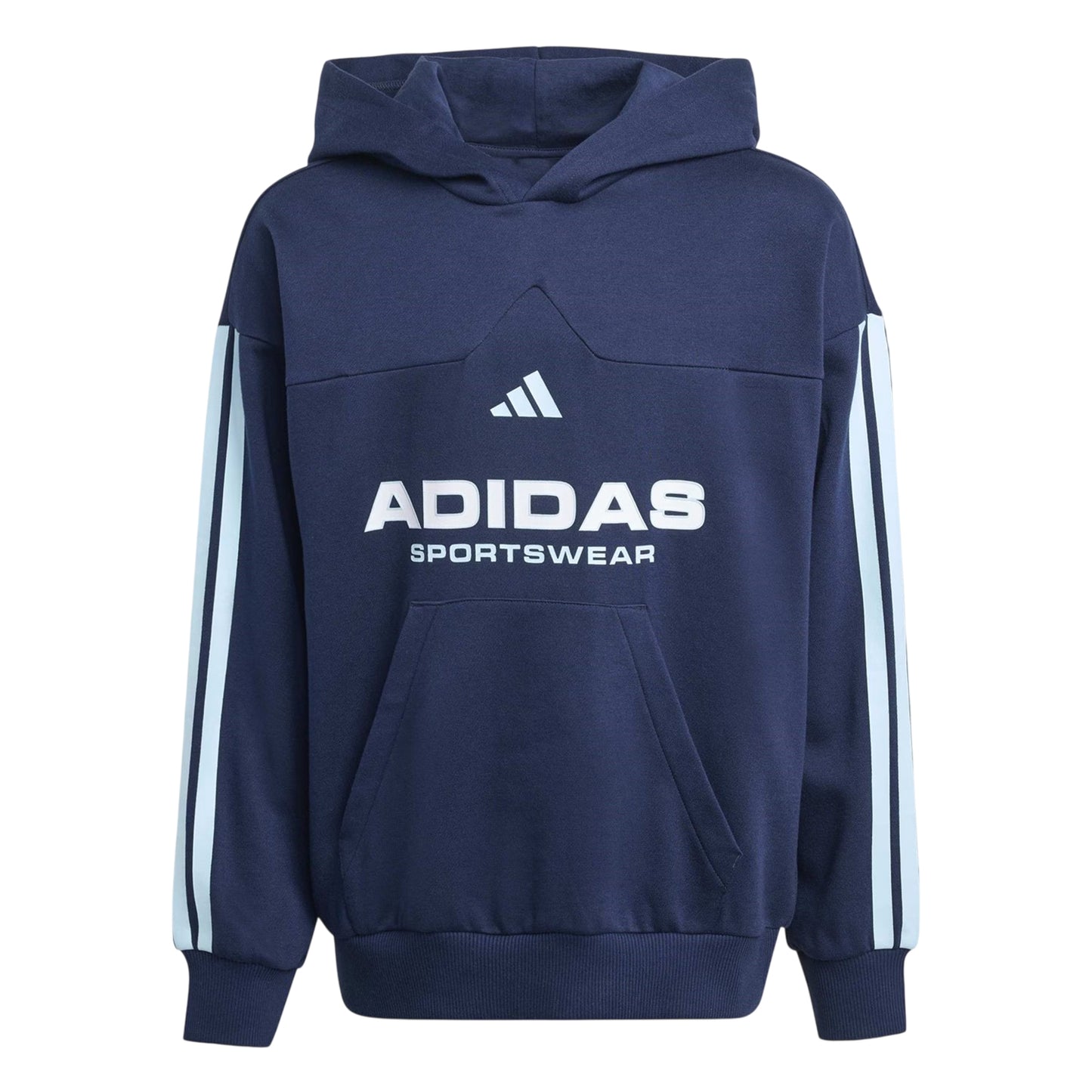 Sky Blue - Front - Adidas Childrens-Kids House Of Tiro Fleece Hoodie