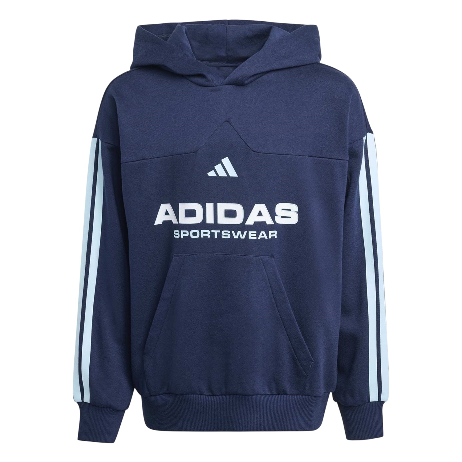 Sky Blue - Front - Adidas Childrens-Kids House Of Tiro Fleece Hoodie
