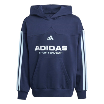Sky Blue - Front - Adidas Childrens-Kids House Of Tiro Fleece Hoodie