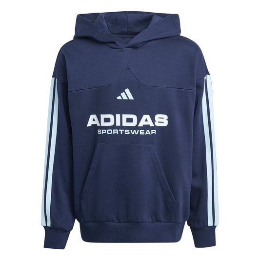 Sky Blue - Front - Adidas Childrens-Kids House Of Tiro Fleece Hoodie