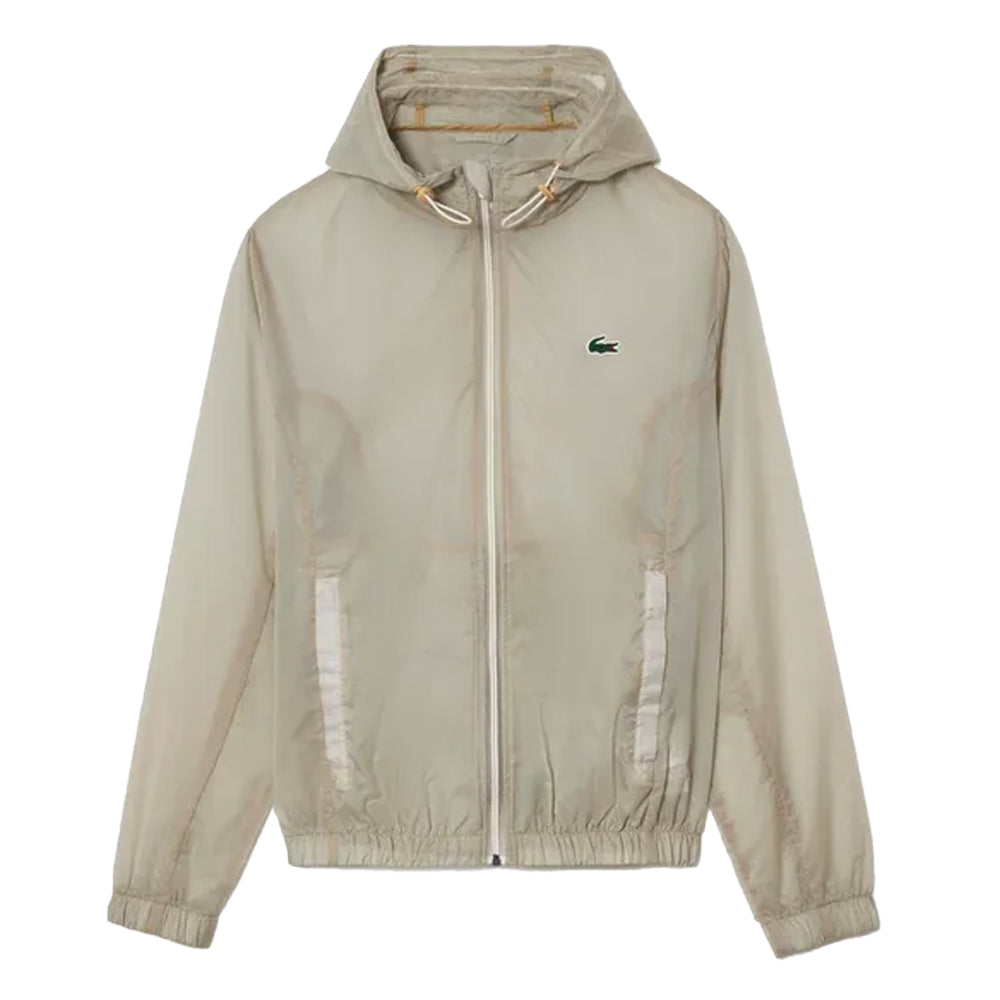 Cream - Front - Lacoste Mens Lightweight Water Repellent Sport Jacket