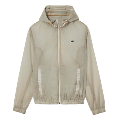 Cream - Front - Lacoste Mens Lightweight Water Repellent Sport Jacket