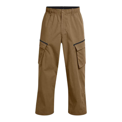 Brown - Front - Under Armour Mens Utility Loose Fit Cargo Jogging Bottoms