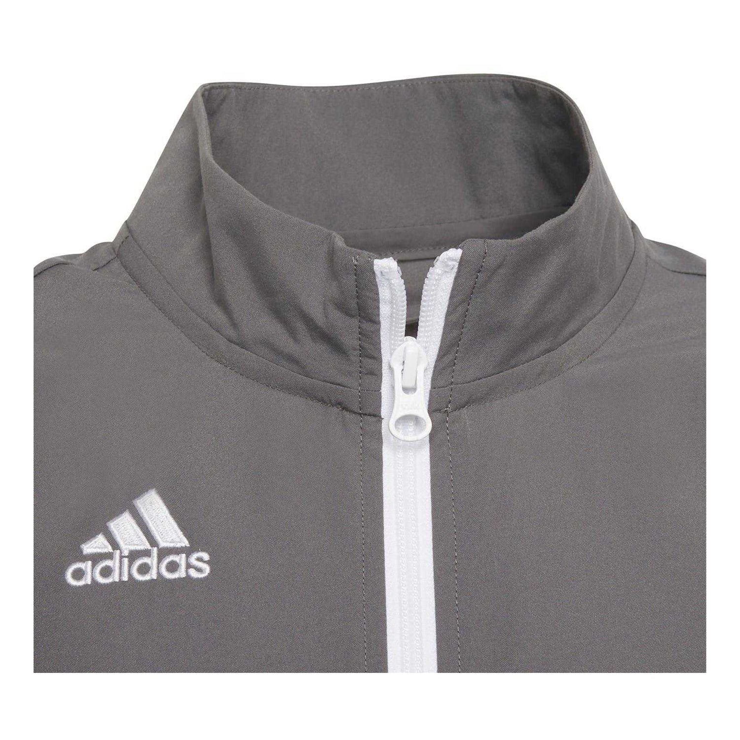 Grey - Side - Adidas Childrens-Kids Entrada 22 Presentation Track Top
