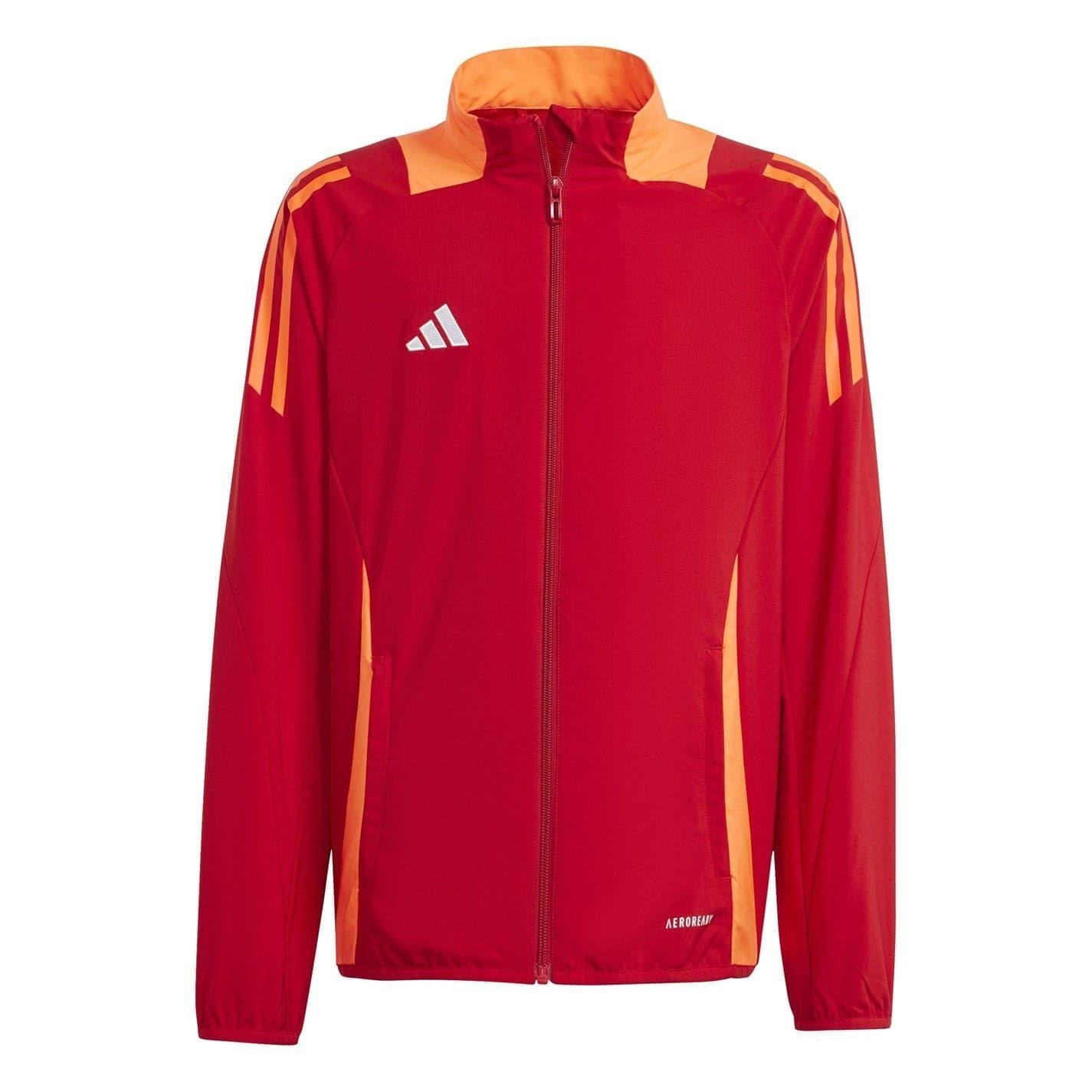 Team Power Red - Front - Adidas Childrens-Kids Tiro 24 Competition Track Jacket