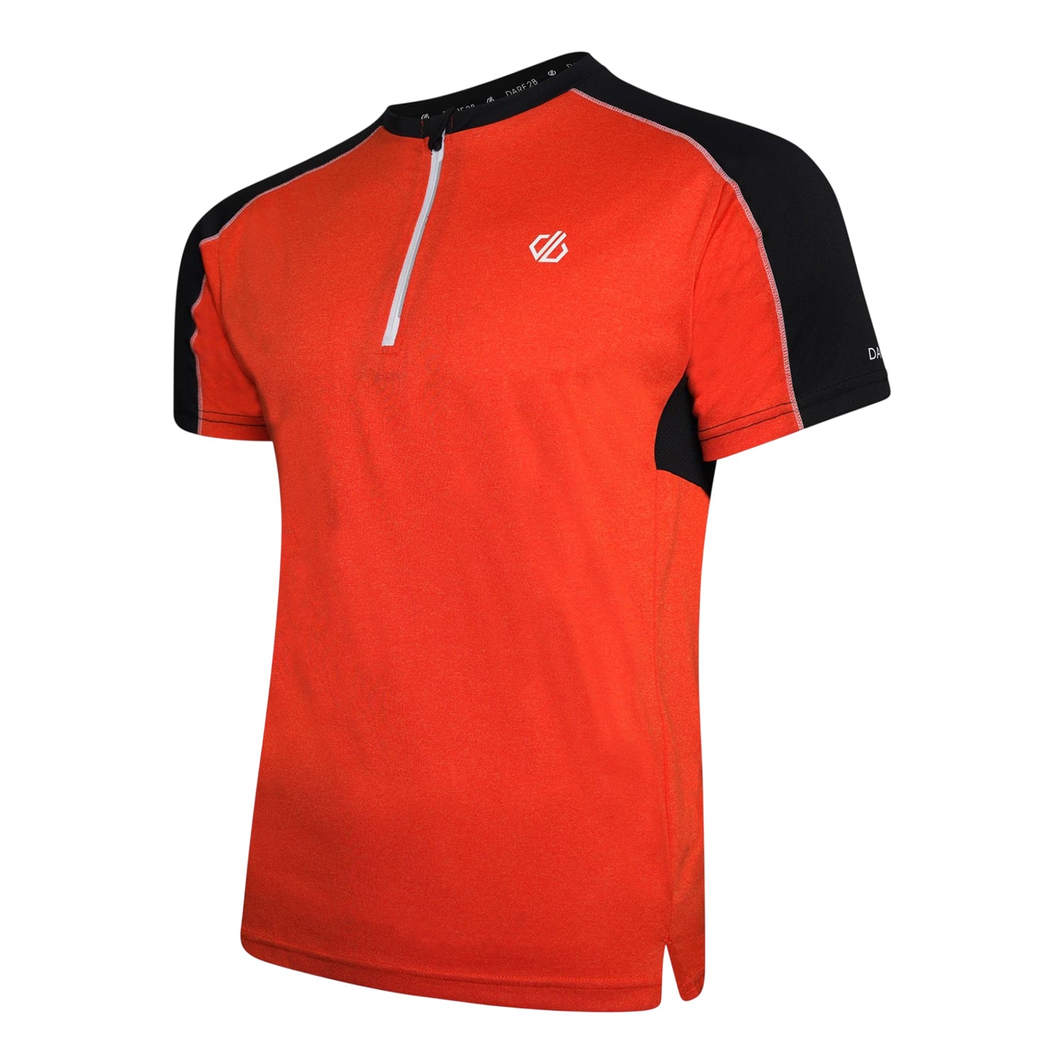 Trail Blaze Red-Black - Side - Dare 2B Mens Li Colour Block Half Zip T-Shirt