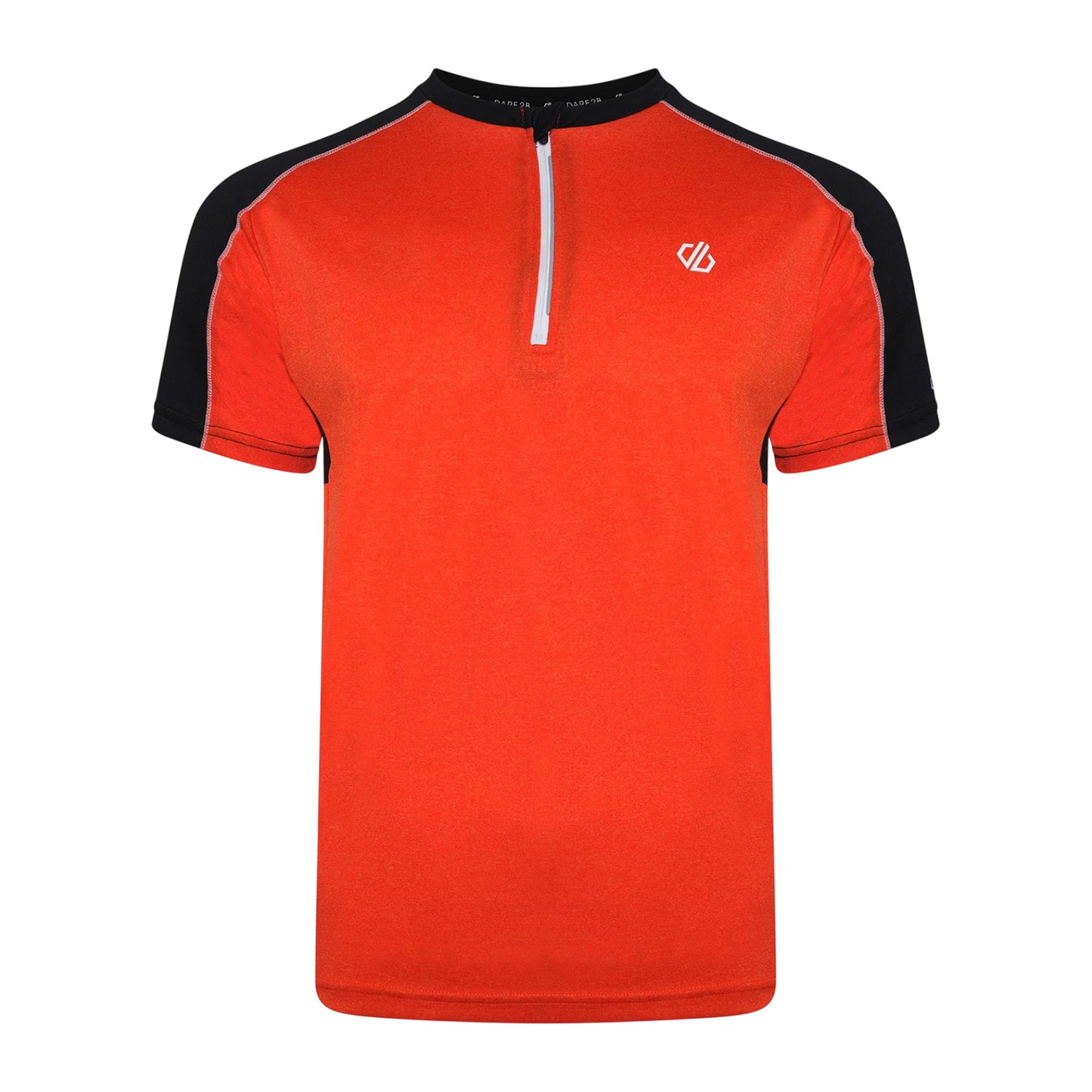 Trail Blaze Red-Black - Front - Dare 2B Mens Li Colour Block Half Zip T-Shirt