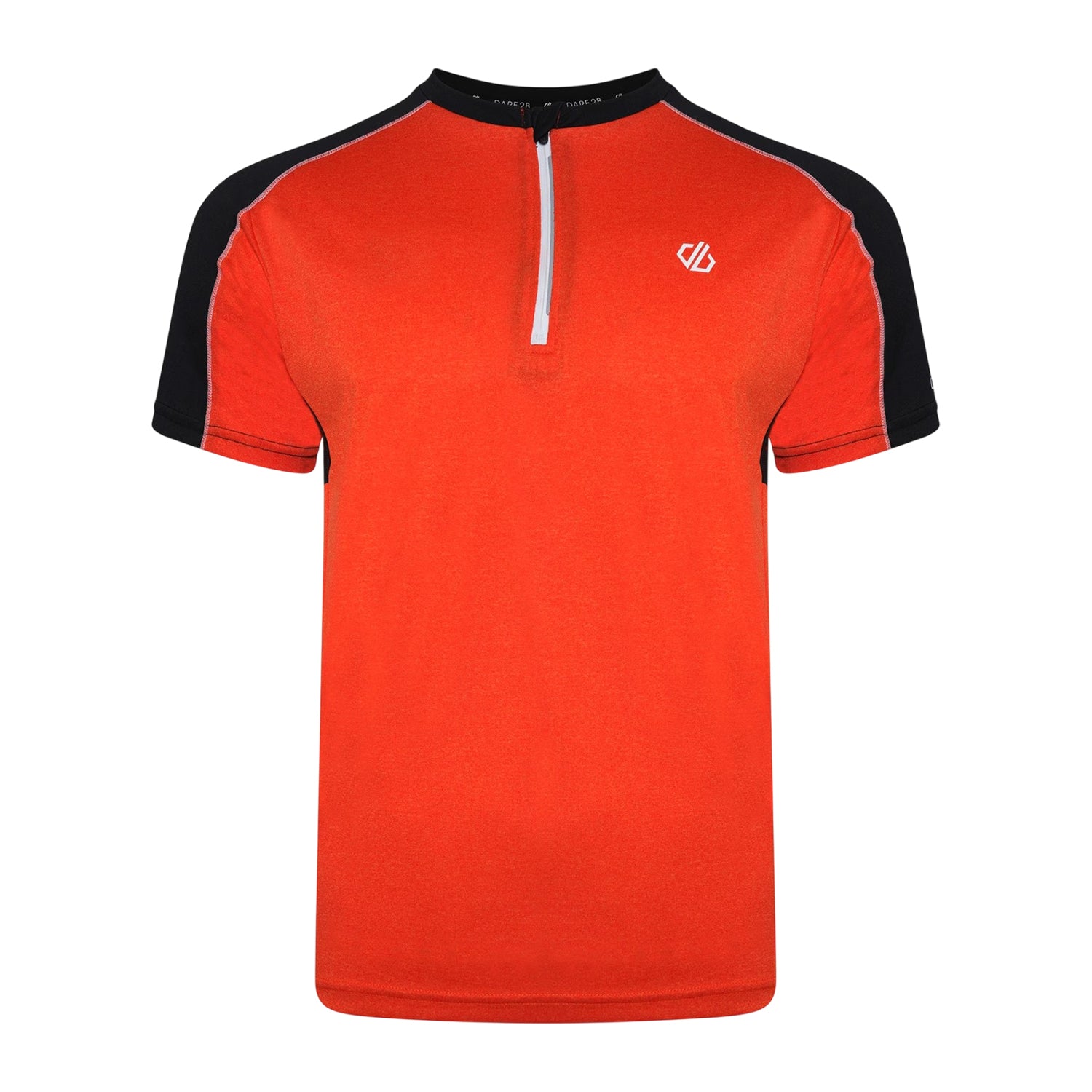 Trail Blaze Red-Black - Front - Dare 2B Mens Li Colour Block Half Zip T-Shirt