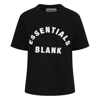 Black - Front - Blank Essentials Womens-Ladies Oversized Boyfriend T-Shirt
