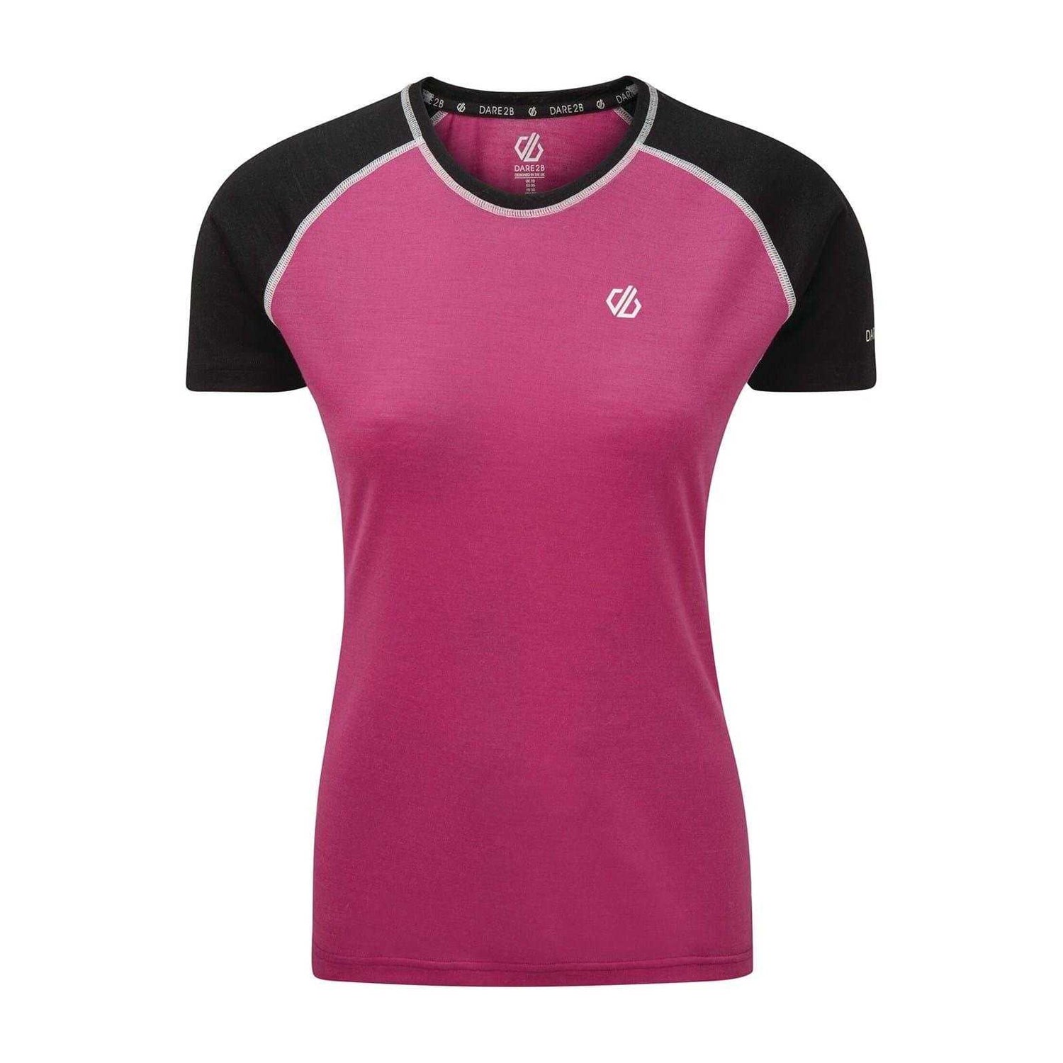 Pink-Black Print - Front - Dare 2B Womens-Ladies Fixate T-Shirt