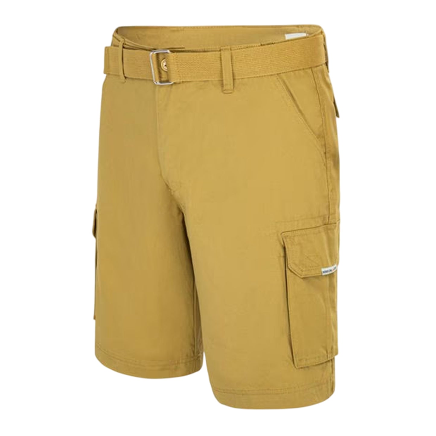 Brown - Side - SoulCal Mens Washed Cargo Shorts