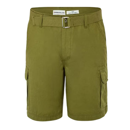 Olive - Front - SoulCal Mens Washed Cargo Shorts