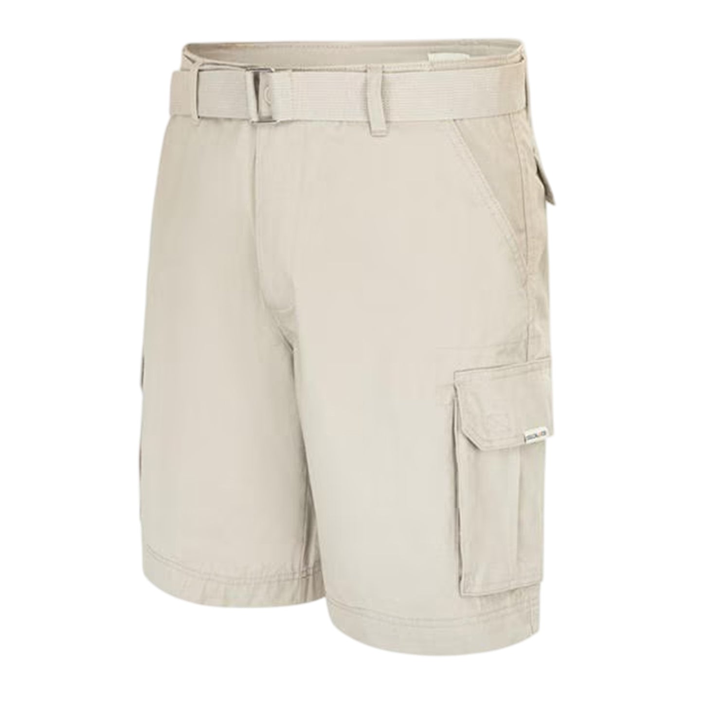 Beige - Side - SoulCal Mens Washed Cargo Shorts
