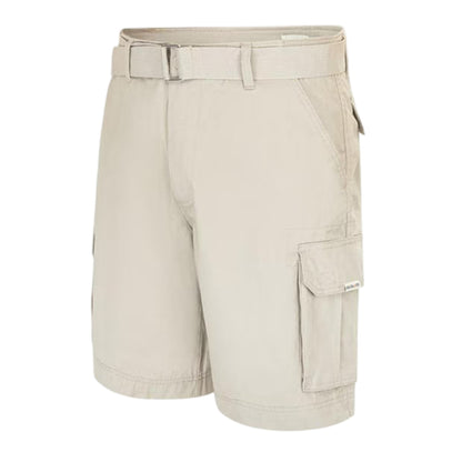 Beige - Side - SoulCal Mens Washed Cargo Shorts