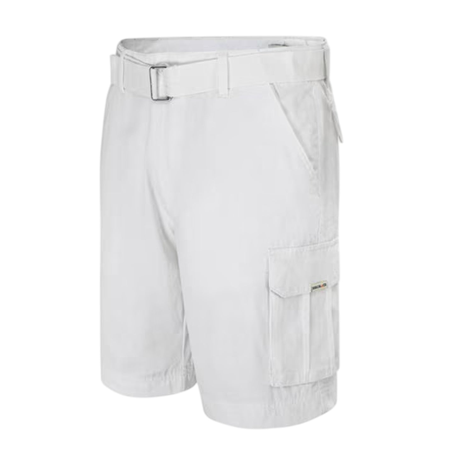 White - Side - SoulCal Mens Washed Cargo Shorts