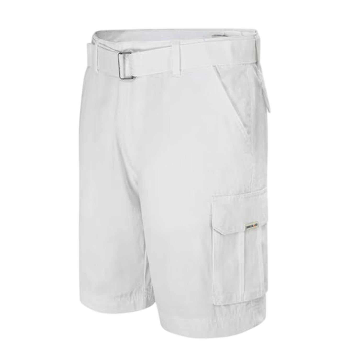 White - Side - SoulCal Mens Washed Cargo Shorts