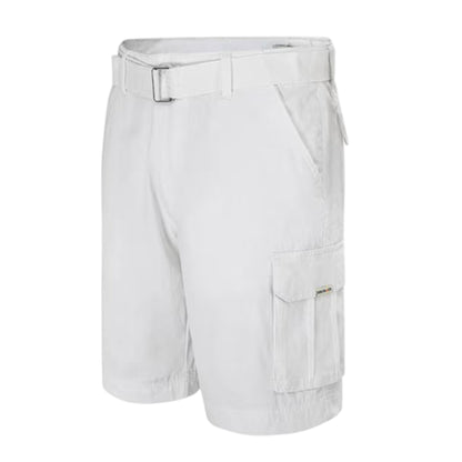 White - Side - SoulCal Mens Washed Cargo Shorts