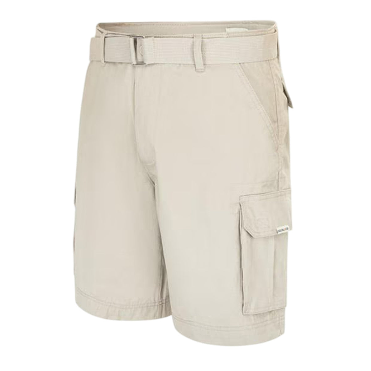 Beige - Side - SoulCal Mens Washed Cargo Shorts