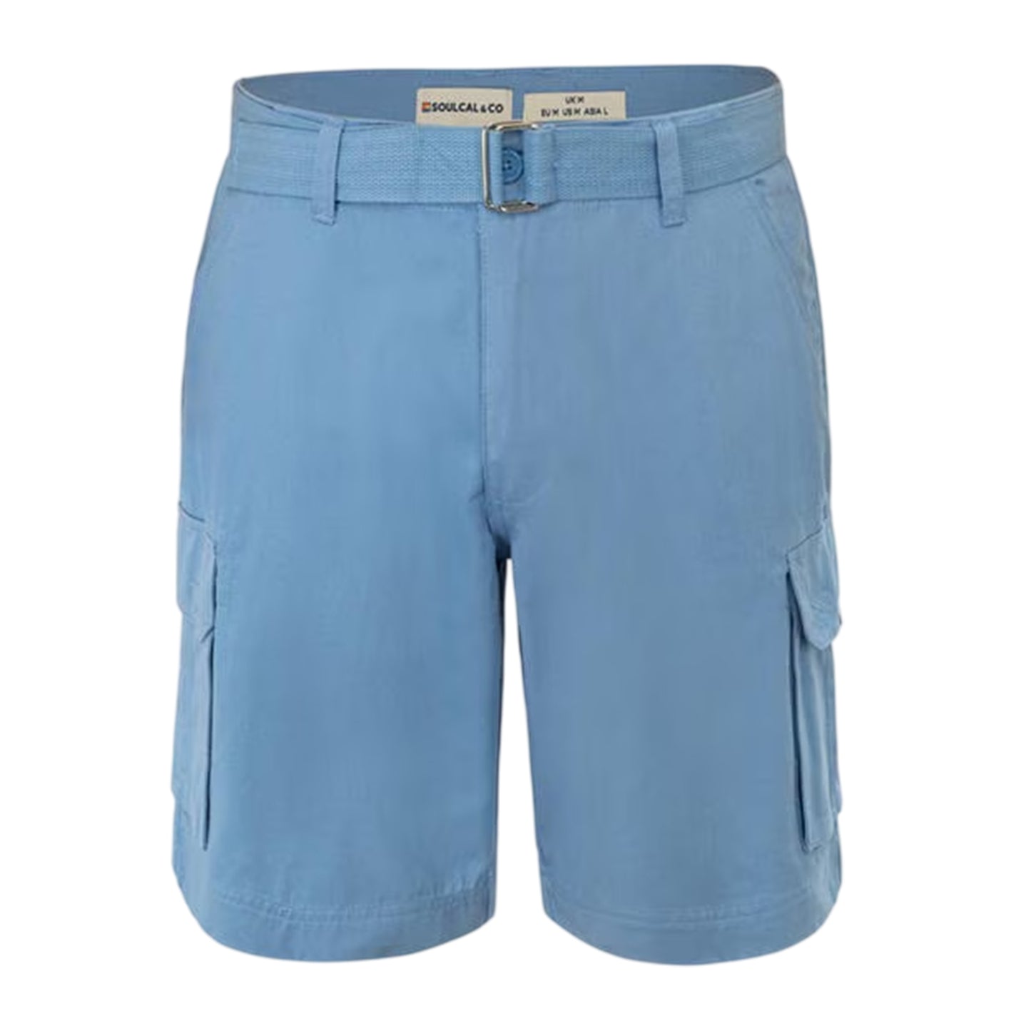 Blue - Front - SoulCal Mens Washed Cargo Shorts