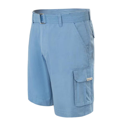 Blue - Side - SoulCal Mens Washed Cargo Shorts