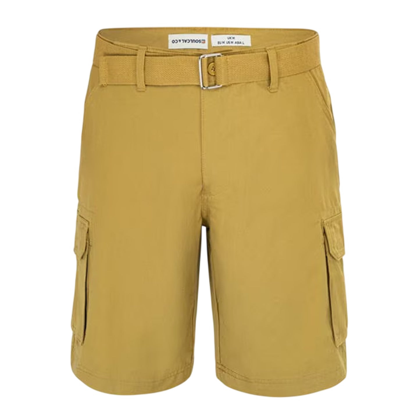 Brown - Front - SoulCal Mens Washed Cargo Shorts