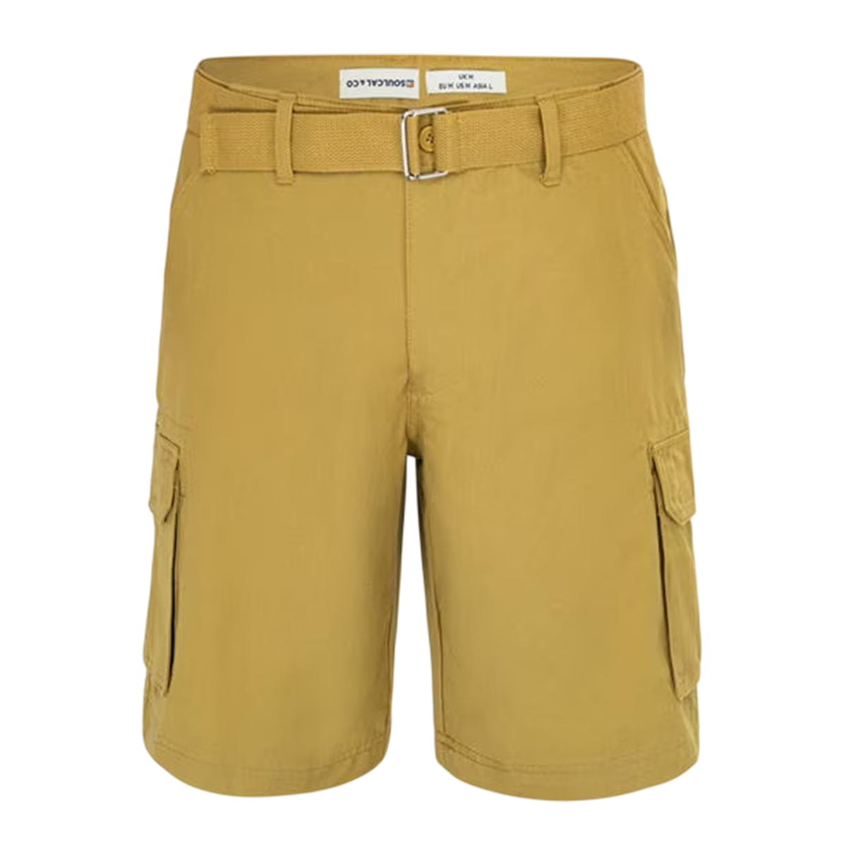Brown - Front - SoulCal Mens Washed Cargo Shorts
