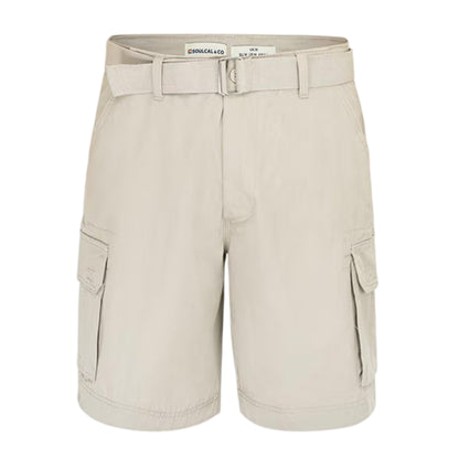 Beige - Front - SoulCal Mens Washed Cargo Shorts