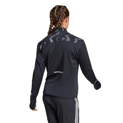 Black - Back - Adidas Womens-Ladies Hi-Vis Long-Sleeved Top