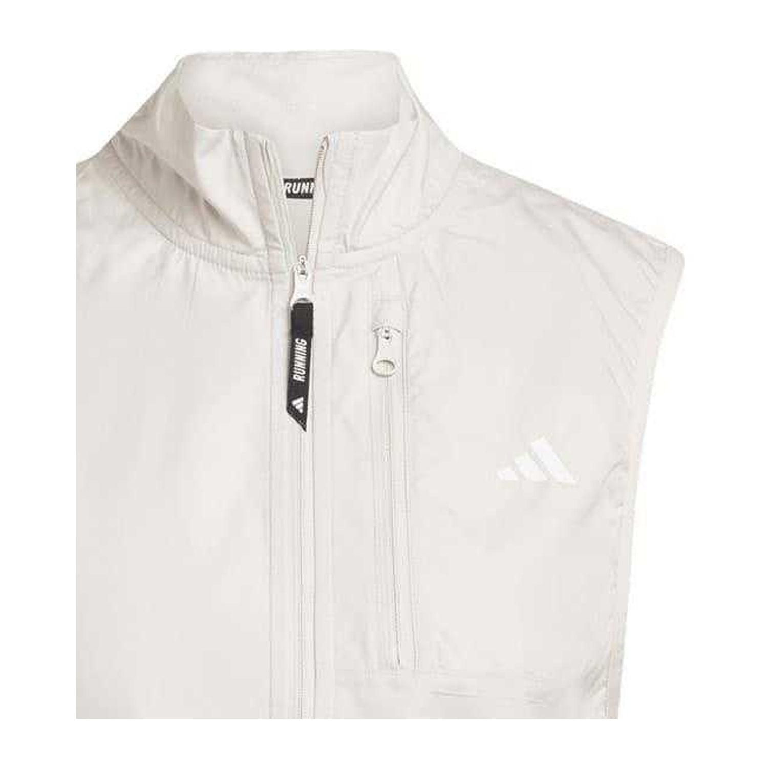 White - Back - Adidas Womens-Ladies Zip Pocket Sleeveless Gilet