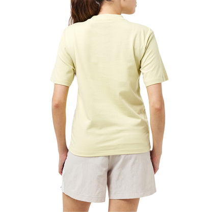 Powdery Yellow - Back - Adidas Womens-Ladies Essentials 3 Stripes T-Shirt