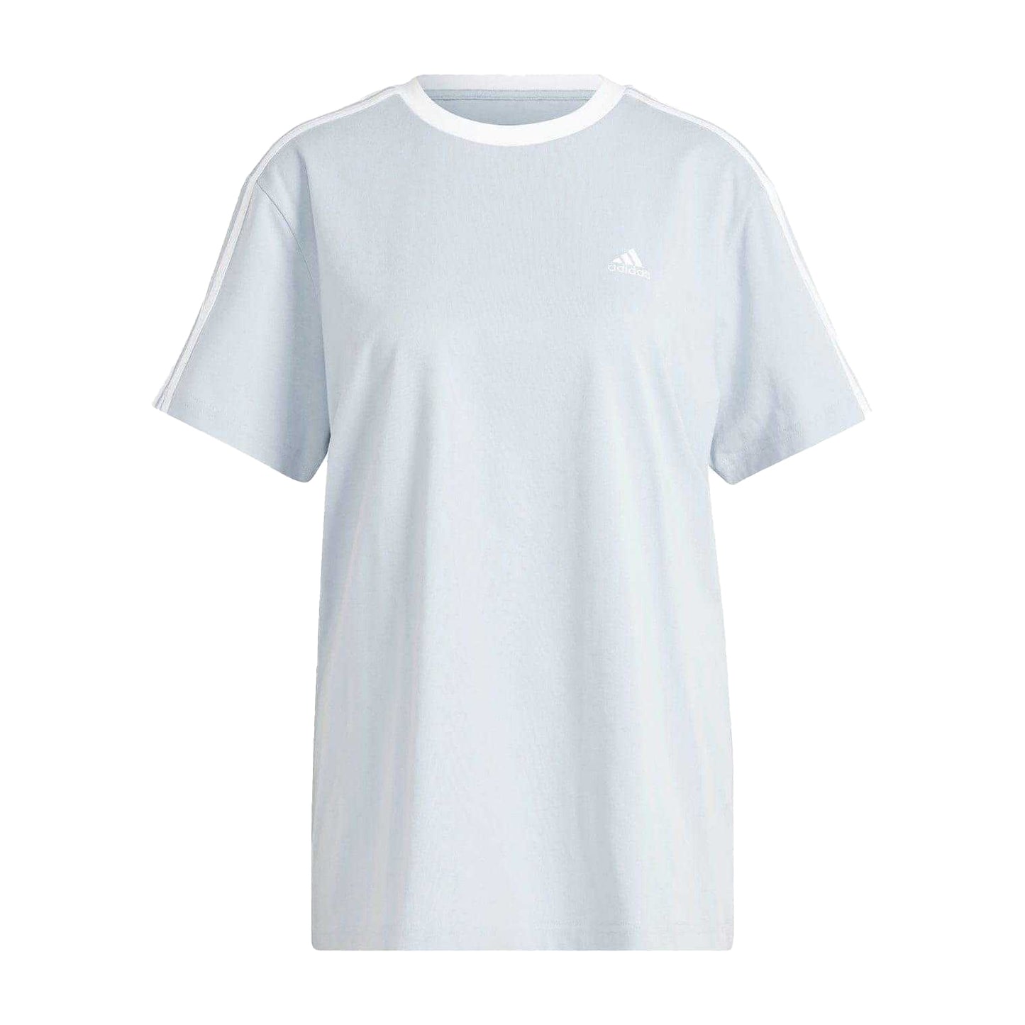 Blue - Front - Adidas Womens-Ladies Essentials 3 Stripes T-Shirt