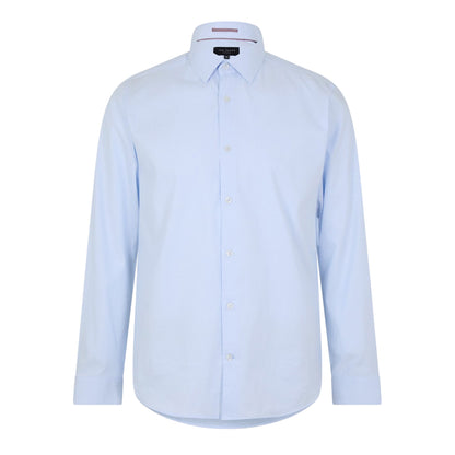 Pastel Blue - Front - Boss Mens Spread Collar Regular Long-Sleeved Shirt