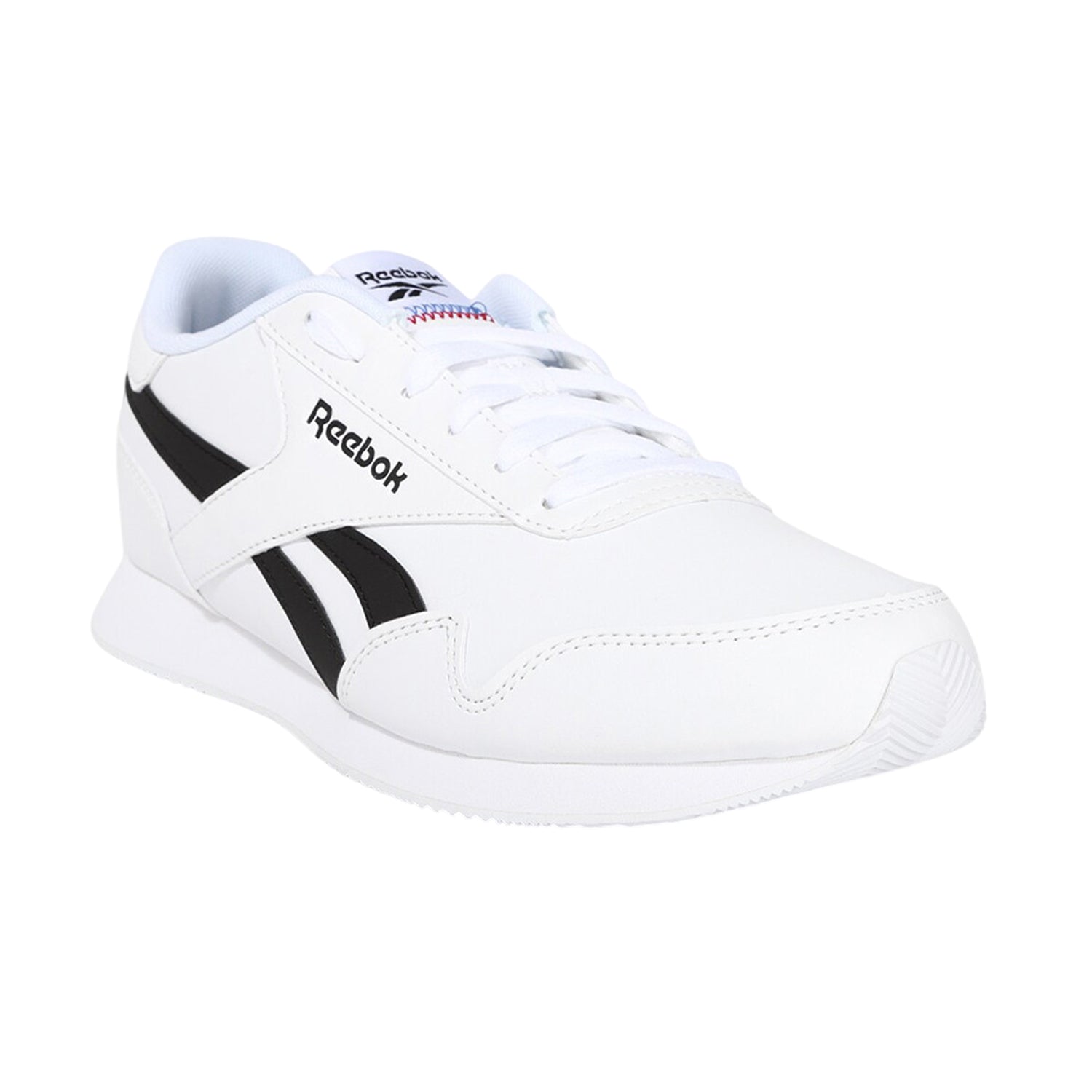 White-Vector Navy - Front - Reebok Womens-Ladies Royal Glide Striped Trainers
