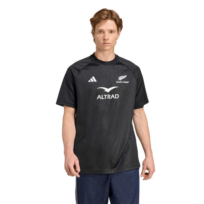 All Black - Side - Adidas Mens Black Ferns 2025 Crest Rugby Shirt