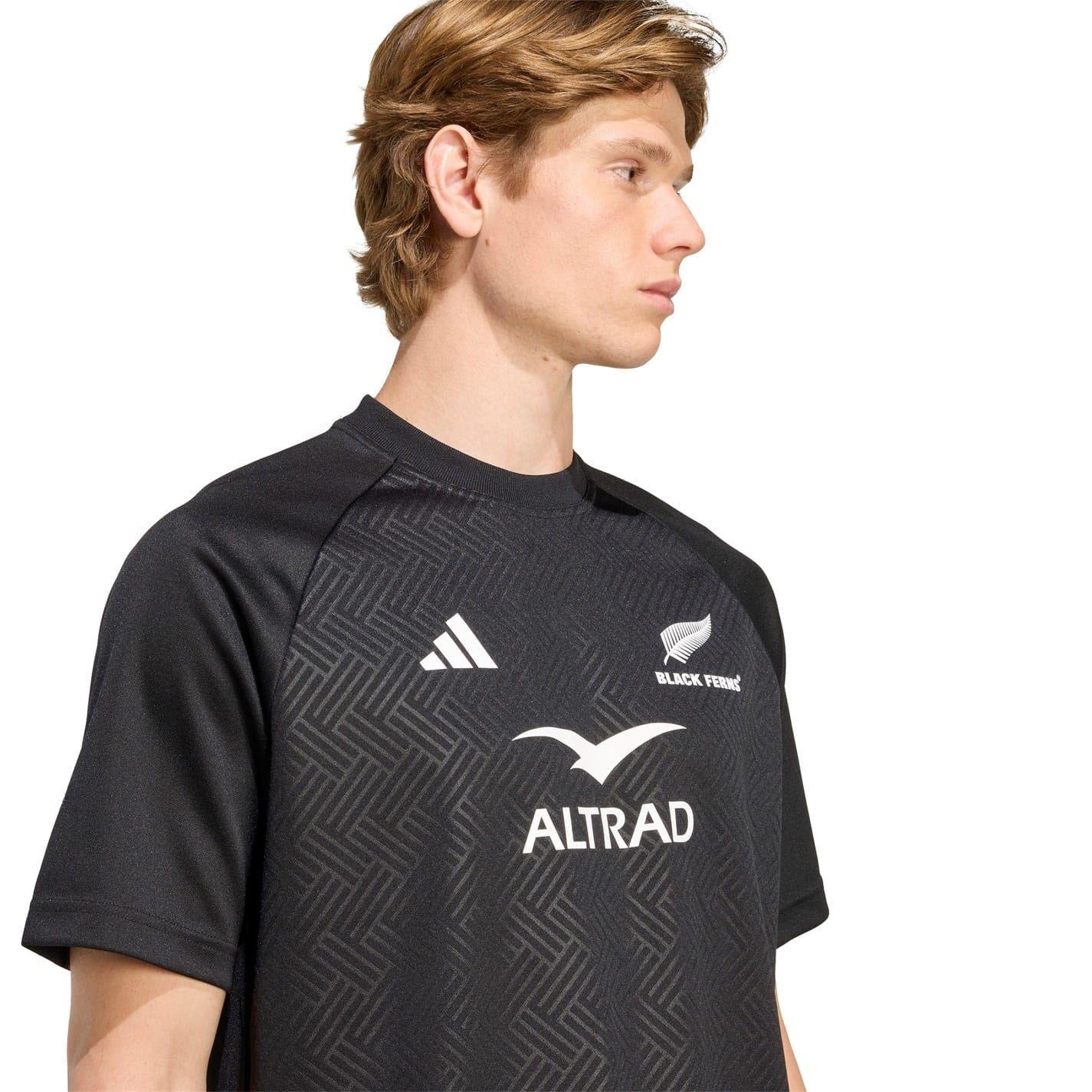 All Black - Lifestyle - Adidas Mens Black Ferns 2025 Crest Rugby Shirt