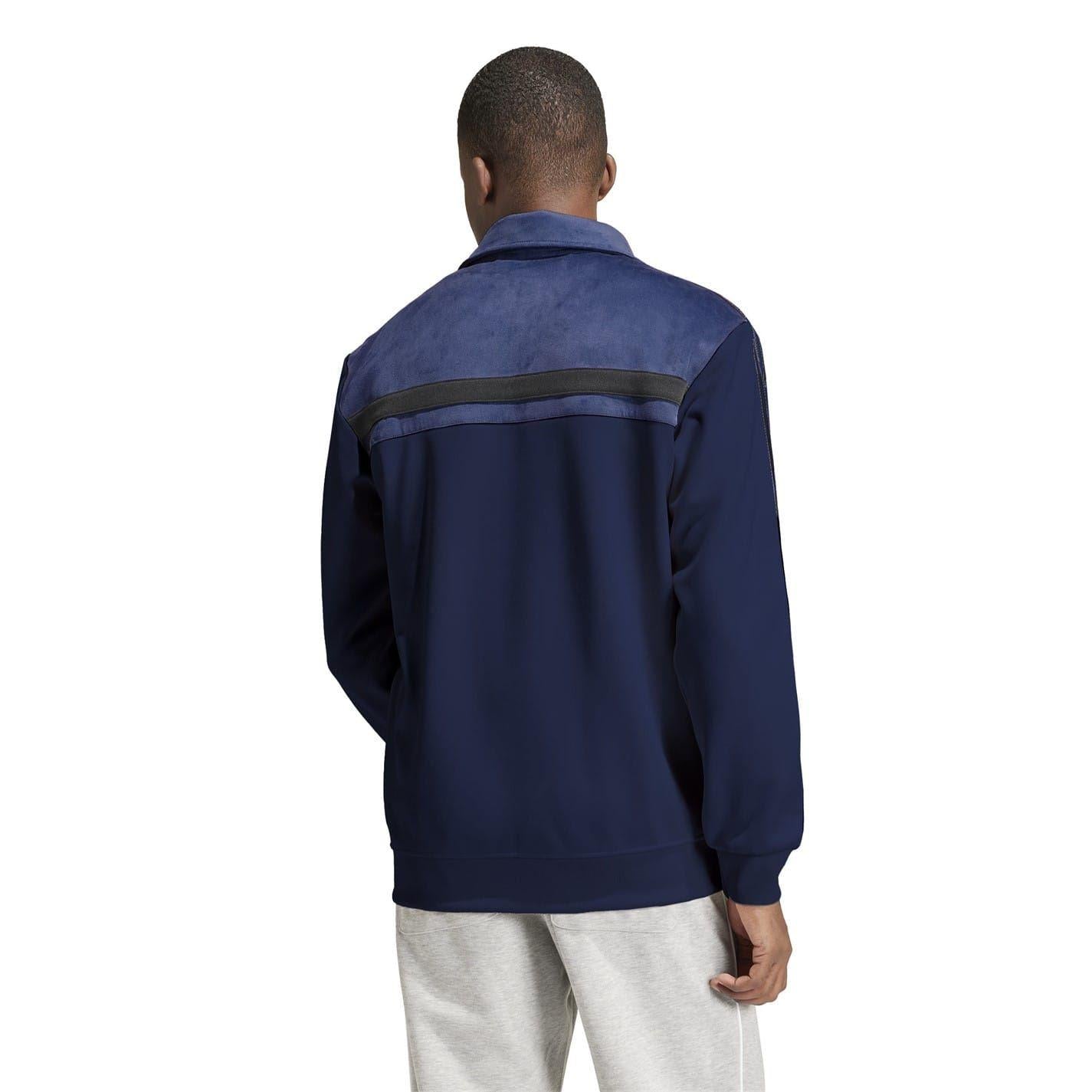Navy - Back - Adidas Mens Originals Premium Regular Track Top
