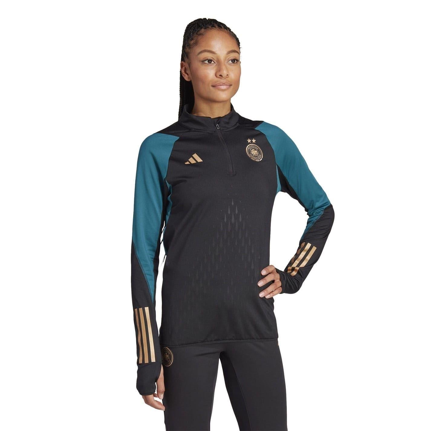 Black - Lifestyle - Adidas Womens-Ladies Trio 23 Pro Germany Track Top