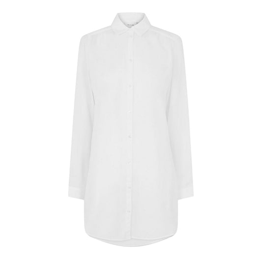 Snow White - Front - Vila Womens-Ladies Vilucy Regular Long-Sleeved Blouse